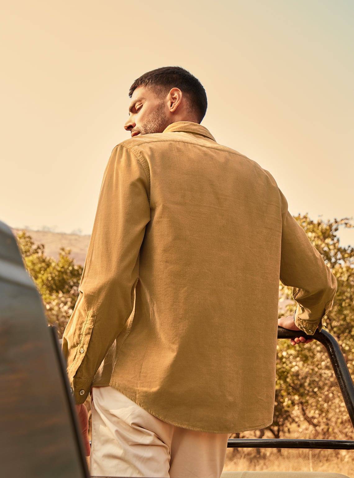 Chad - Men’s Gold Corduroy - Isla & Oliver