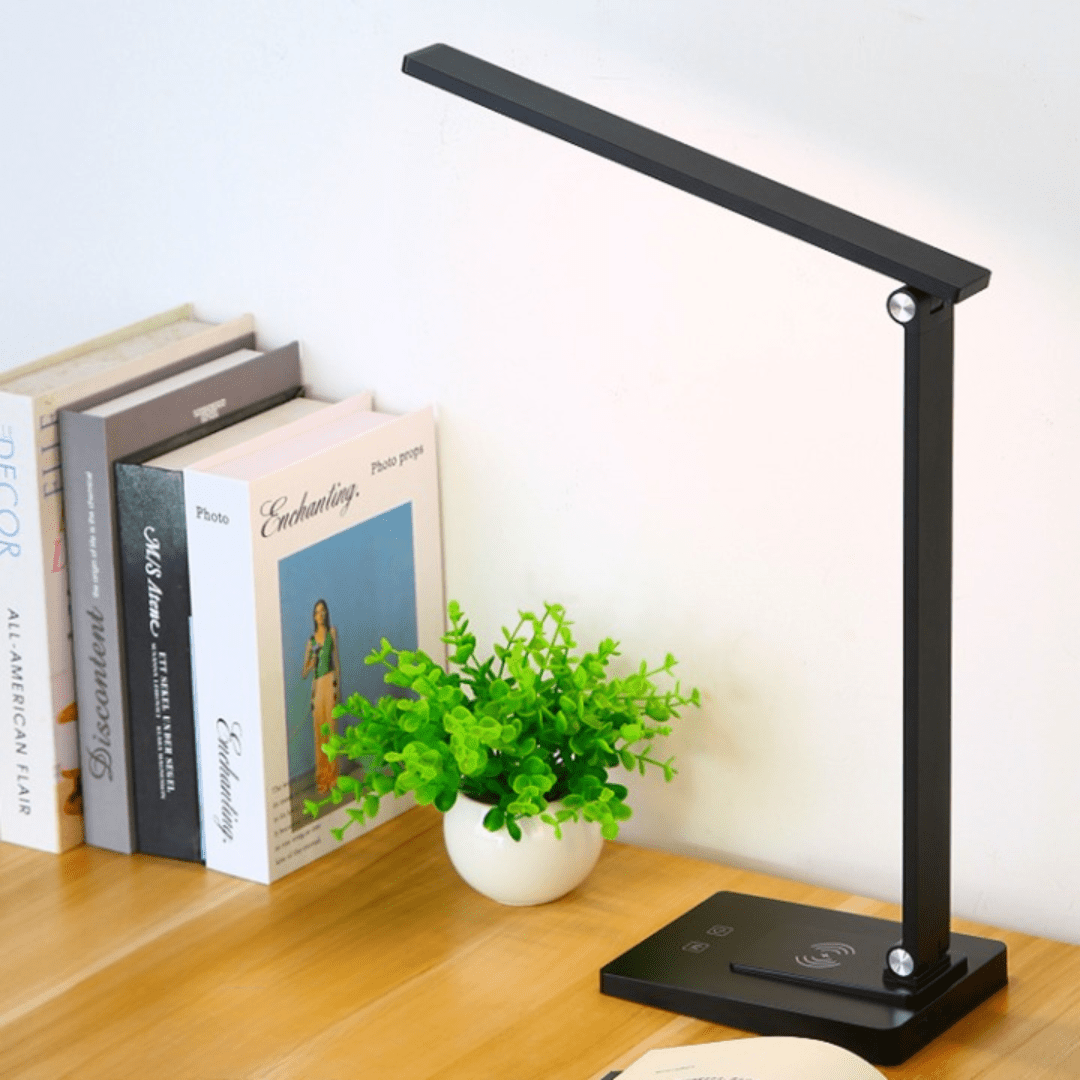Rechargeable Desk Lamp with Metal Shade - Isla & Oliver