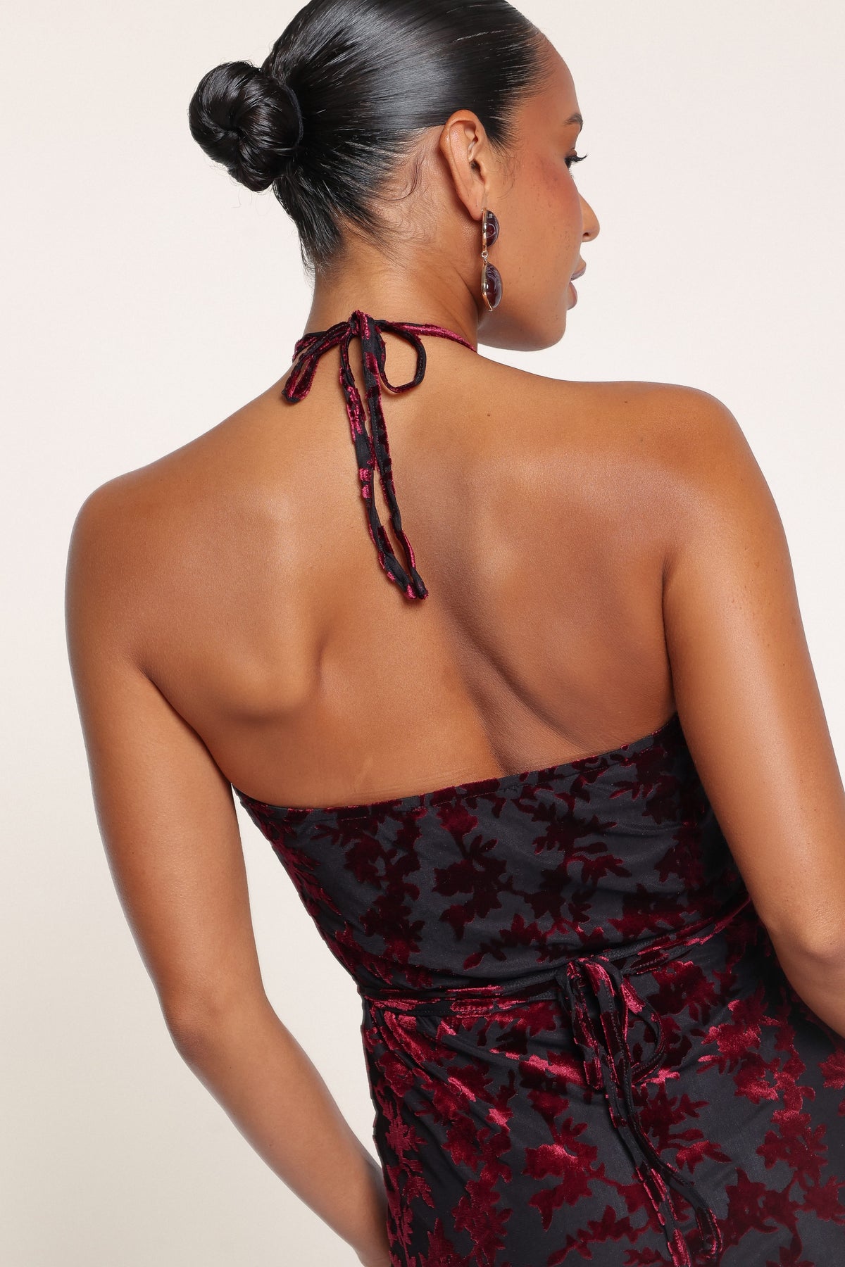 DRESSES Brynne Midi Dress - Berry Velvet Burnout