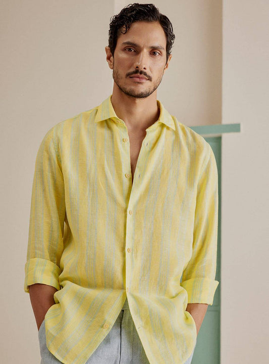 Olio - Men’s Sunflower Stripe Linen - Isla & Oliver