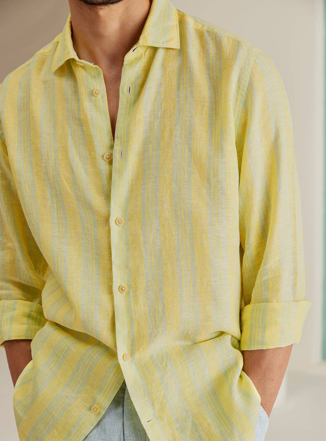 Olio - Men’s Sunflower Stripe Linen - Isla & Oliver