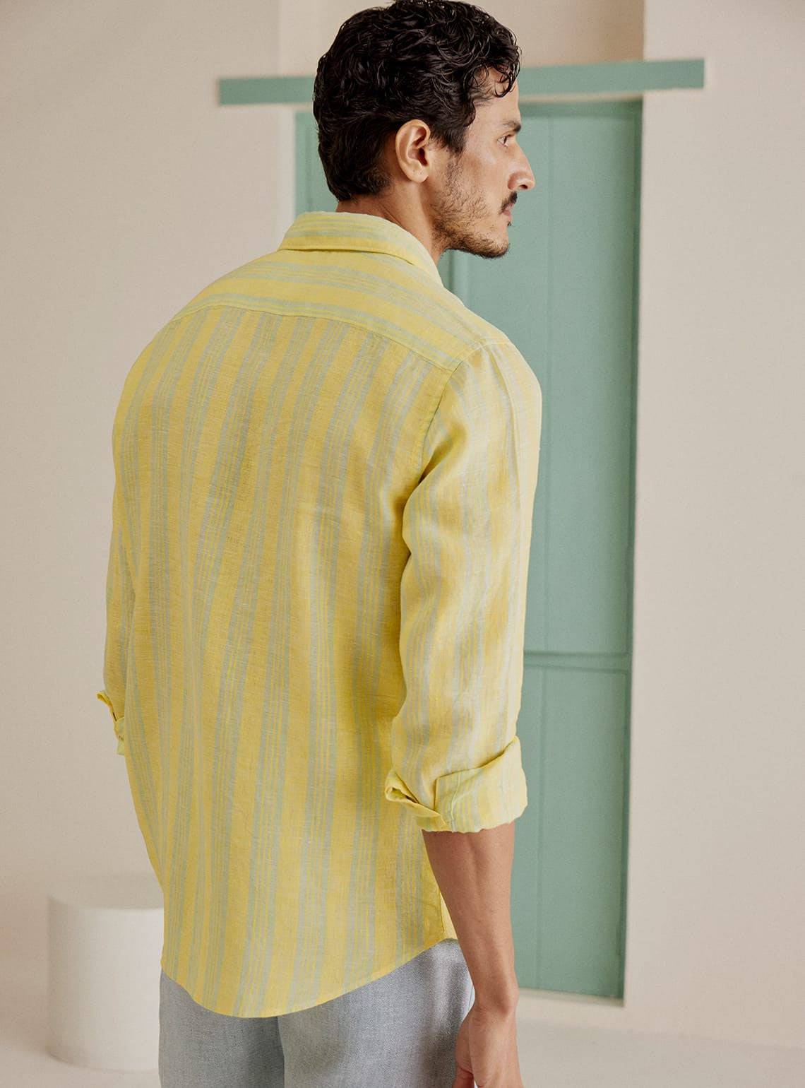 Olio - Men’s Sunflower Stripe Linen - Isla & Oliver