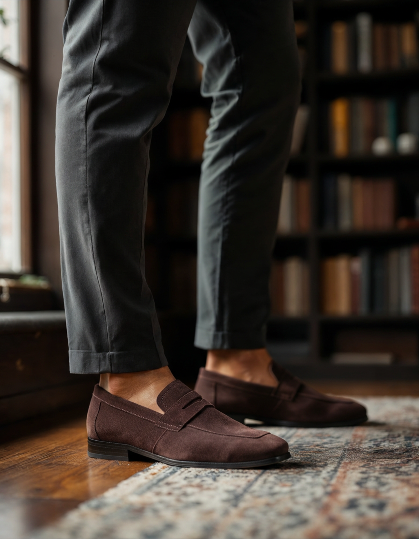 Casper - Suede Penny Loafers
