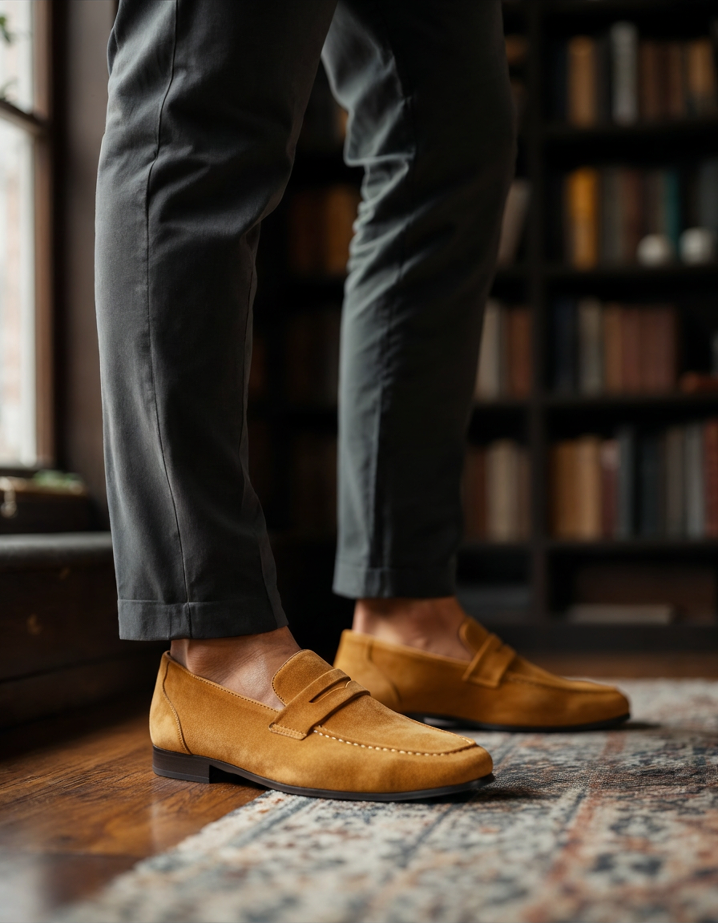 Casper - Suede Penny Loafers