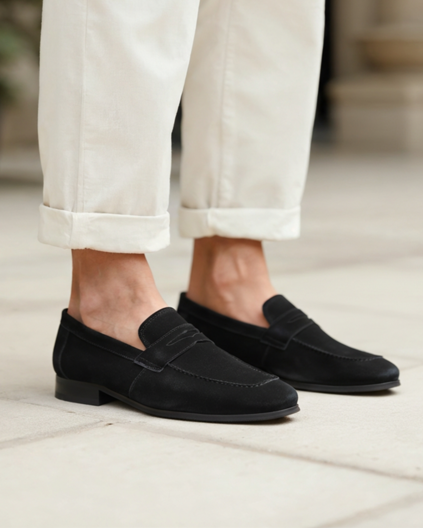 Casper - Suede Penny Loafers
