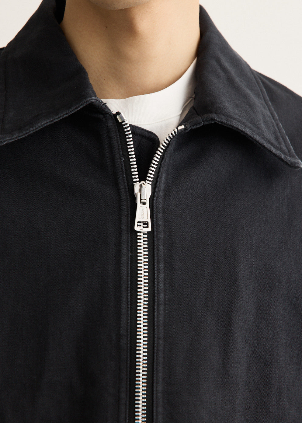 Boxy Padded Jacket with Organic Cotton Sateen and Two-Way Zipper