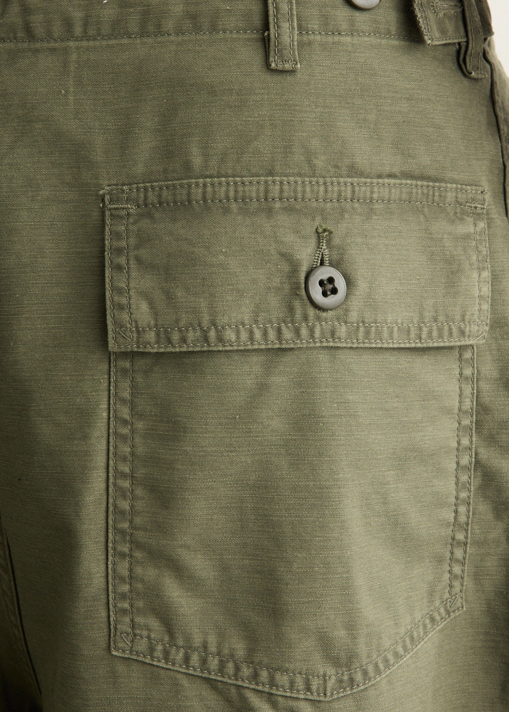 Wide-Leg Cotton Drill Pants with Drawstring Waistband and Oversized Patch Pockets