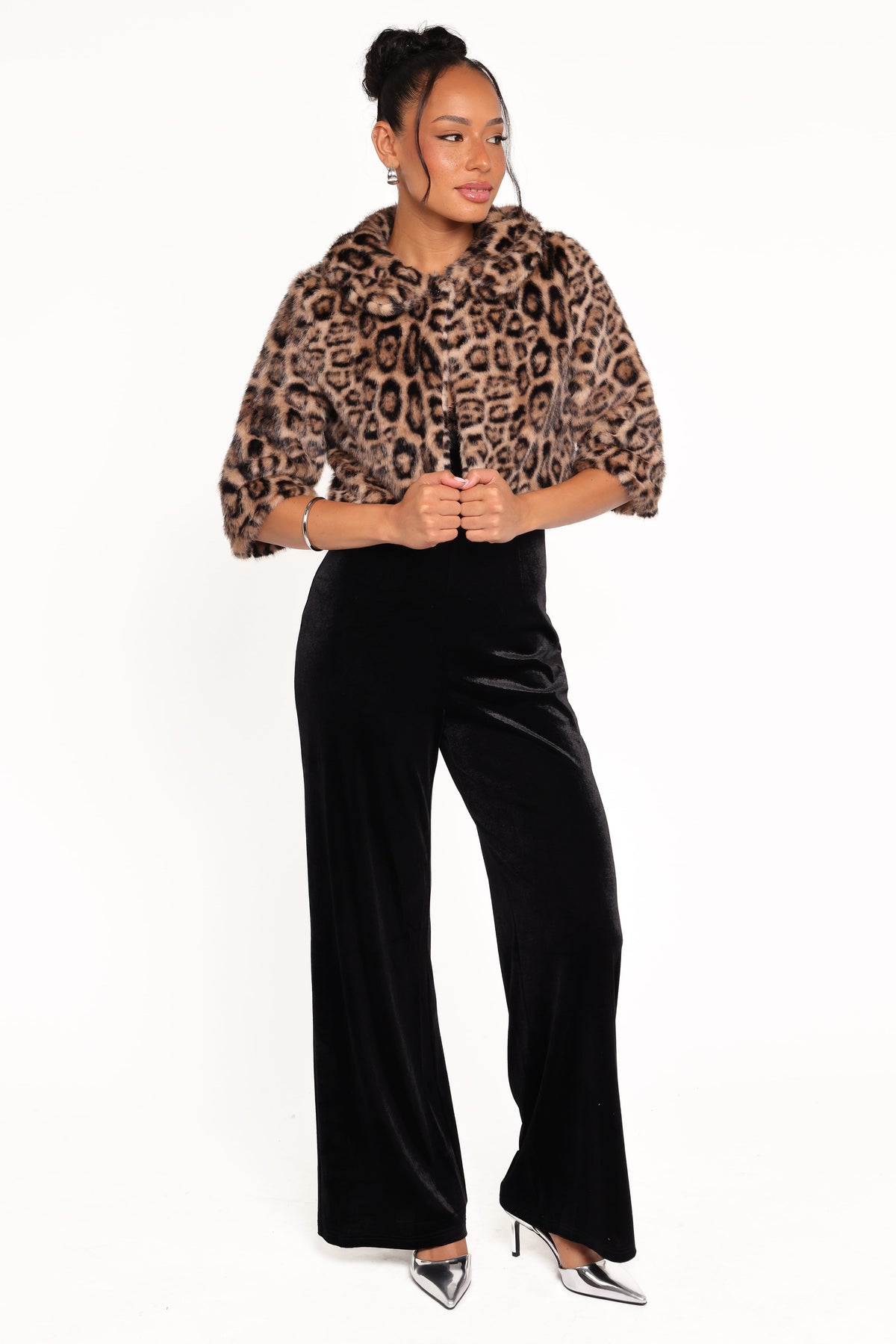 Petal and Pup USA OUTERWEAR Florian Cropped Jacket - Leopard