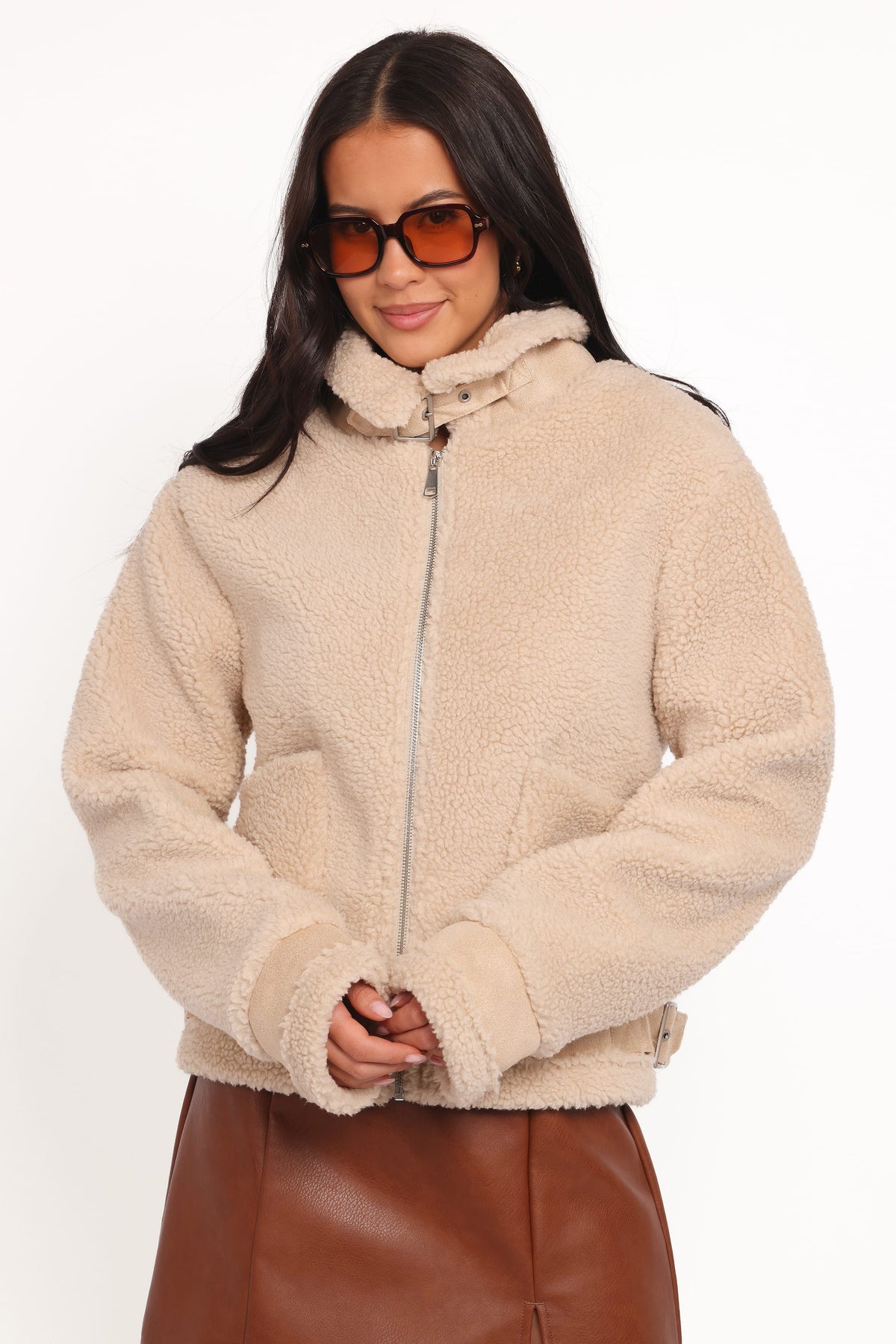 Petal and Pup USA OUTERWEAR Winslow Fleece Jacket - Taupe