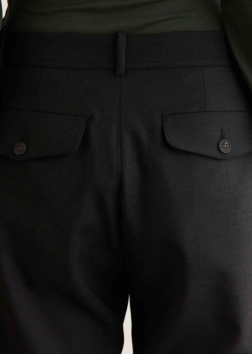 Pleated Trousers with Wrinkle-Resistant Suiting and Side Zip Hem, Low-Rise Fit